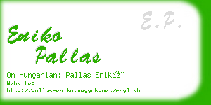 eniko pallas business card